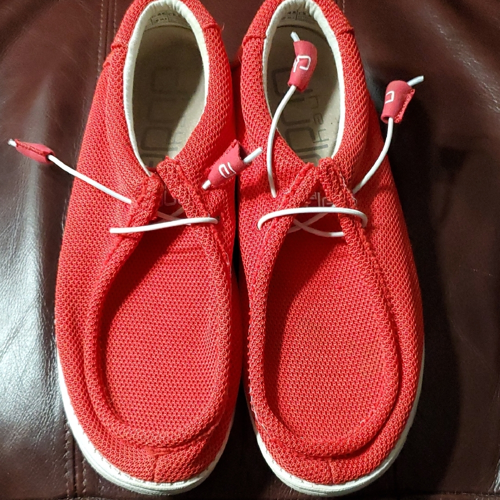 Hey Dude Red Loafers & Slip-Ons